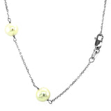 14k White Gold Necklace with White Pearls - Premium Necklaces - Just $584.99! Shop now at Pulse Designer Fashion