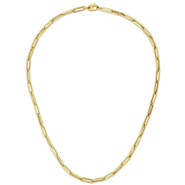 14K Yellow Gold Bold Paperclip Chain (4.2 mm) - Premium Chains - Just $832.99! Shop now at Pulse Designer Fashion