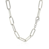 Sterling Silver Paperclip Chain Necklace - Premium Necklaces - Just $228.99! Shop now at Pulse Designer Fashion