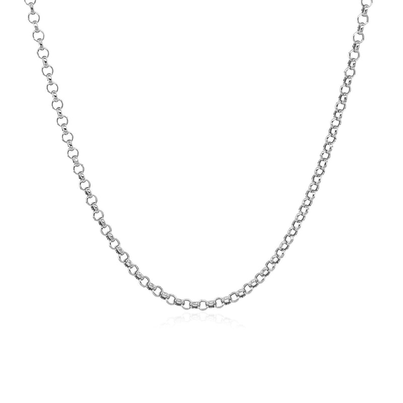 14k White Gold Rolo Chain 1.9mm - Premium Chains - Just $242.99! Shop now at Pulse Designer Fashion