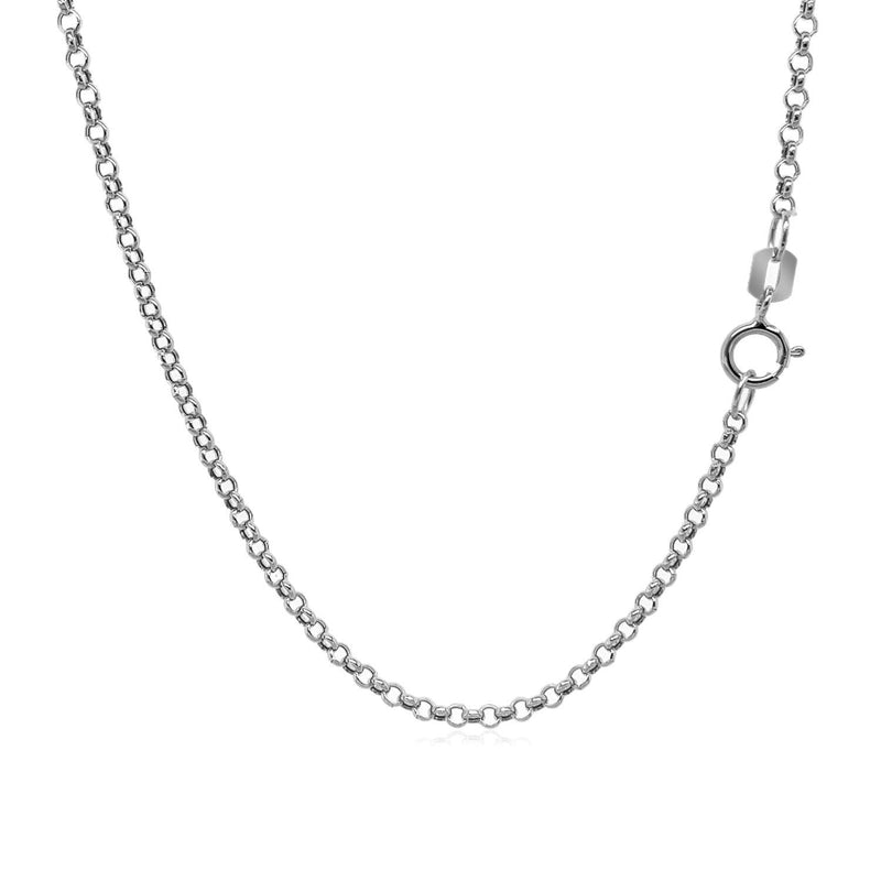 14k White Gold Rolo Chain 1.9mm - Premium Chains - Just $242.99! Shop now at Pulse Designer Fashion