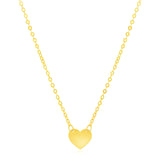 14k Yellow Gold Polished Mini Heart Necklace - Premium Necklaces - Just $179.99! Shop now at Pulse Designer Fashion