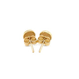 14k Yellow Gold Textured Circle Post Earrings - Premium Earrings - Just $210.99! Shop now at Pulse Designer Fashion