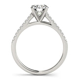 14k White Gold Pronged Round Diamond Engagement Ring (1 5/8 cttw) - Premium Rings - Just $18265.99! Shop now at Pulse Designer Fashion