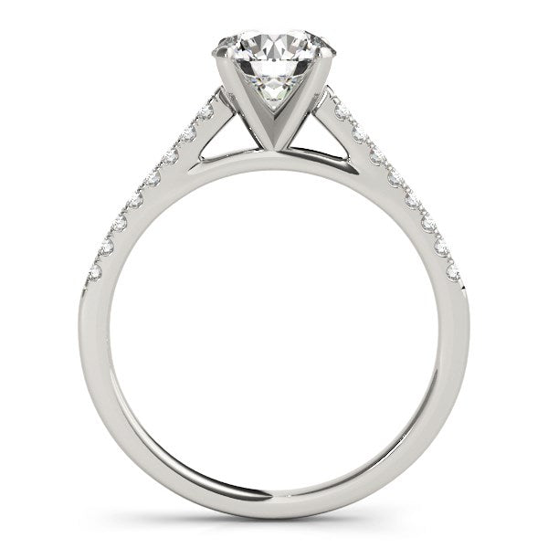 14k White Gold Pronged Round Diamond Engagement Ring (1 5/8 cttw) - Premium Rings - Just $18265.99! Shop now at Pulse Designer Fashion