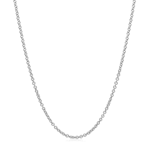 14k White Gold Round Cable Link Chain 1.5mm - Premium Chains - Just $380.99! Shop now at Pulse Designer Fashion