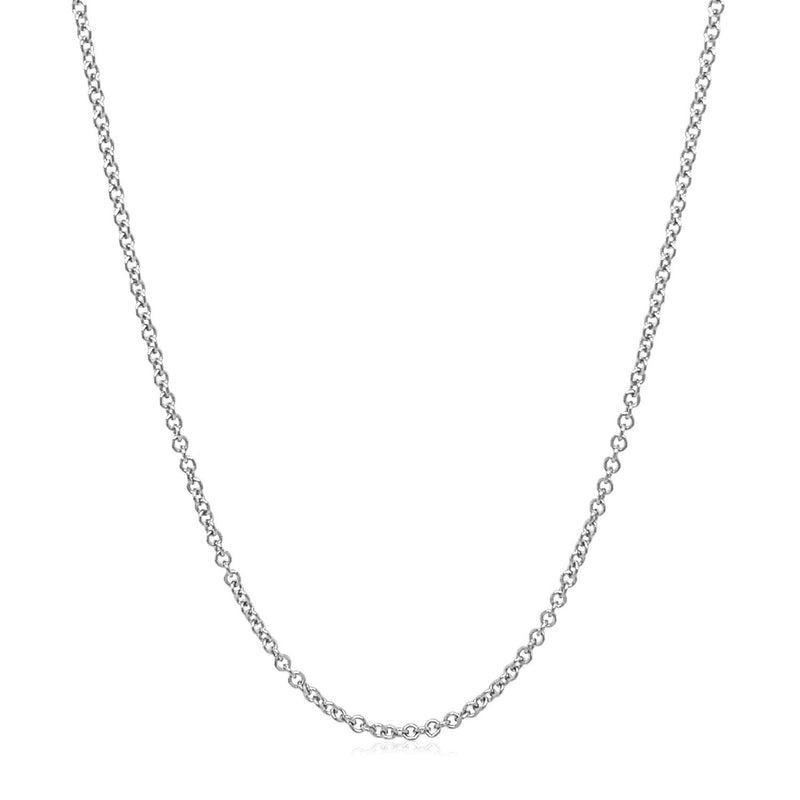 14k White Gold Round Cable Link Chain 1.5mm - Premium Chains - Just $380.99! Shop now at Pulse Designer Fashion