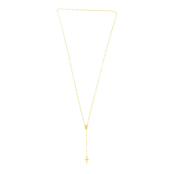 14k Yellow Gold Rosary Necklace - Premium Necklaces - Just $510.99! Shop now at Pulse Designer Fashion