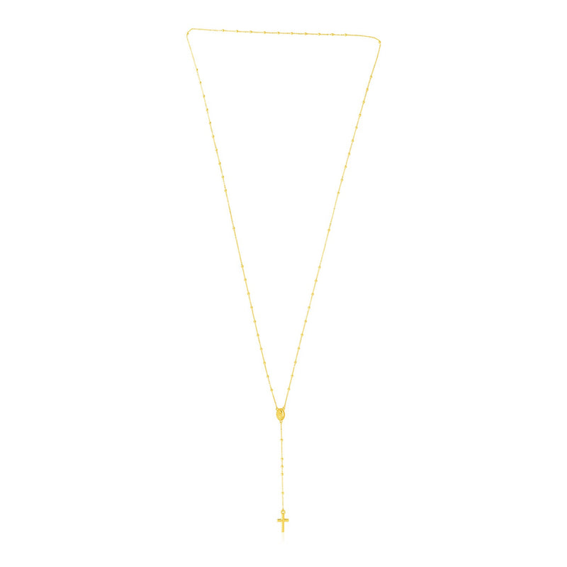 14k Yellow Gold Rosary Necklace - Premium Necklaces - Just $510.99! Shop now at Pulse Designer Fashion