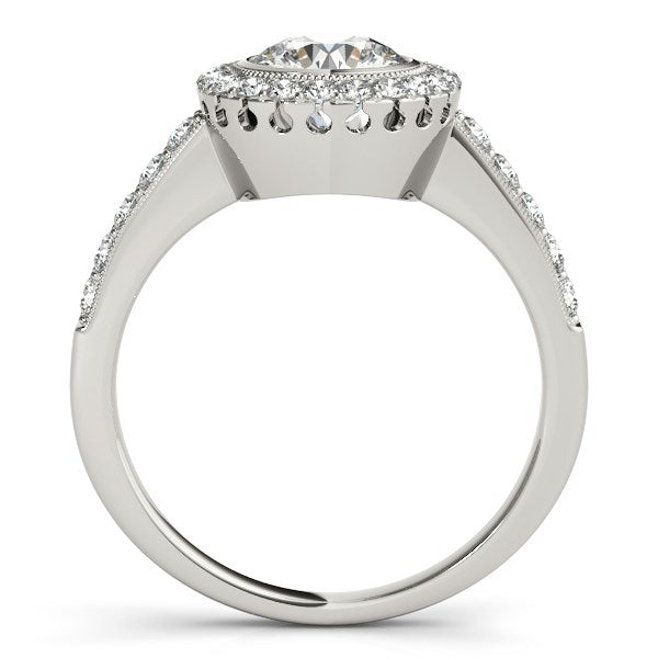 14k White Gold Pave Style Diamond Engagement Ring (1 3/8 cttw) - Premium Rings - Just $7763.99! Shop now at Pulse Designer Fashion