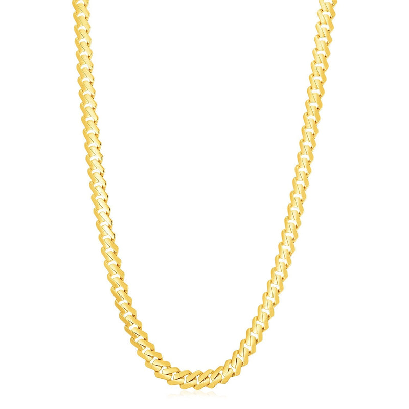 Modern Lite Edge Chain in 14k Yellow Gold (8.0 mm) - Premium Chains - Just $3392.99! Shop now at Pulse Designer Fashion