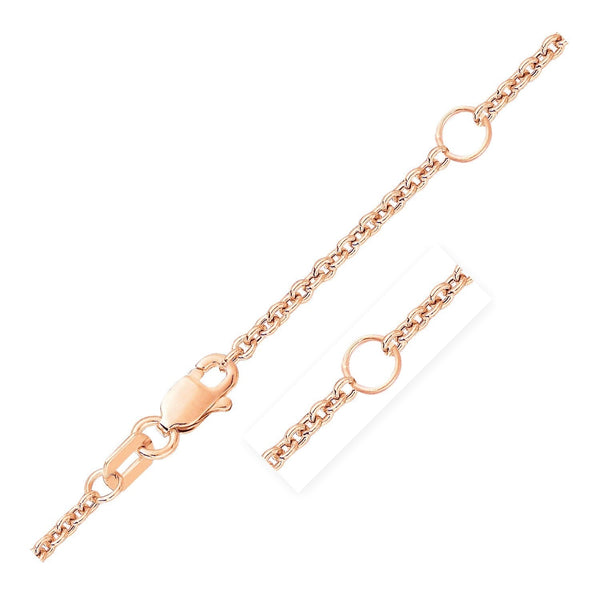 Double Extendable Cable Chain in 14k Rose Gold (1.9mm) - Premium Chains - Just $435.99! Shop now at Pulse Designer Fashion