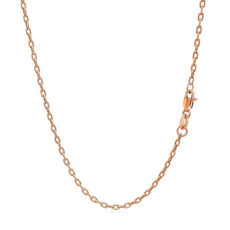 Double Extendable Cable Chain in 14k Rose Gold (1.9mm) - Premium Chains - Just $435.99! Shop now at Pulse Designer Fashion