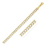 3.2 mm 14k Two Tone Gold Pave Curb Chain - Premium Chains - Just $941.99! Shop now at Pulse Designer Fashion