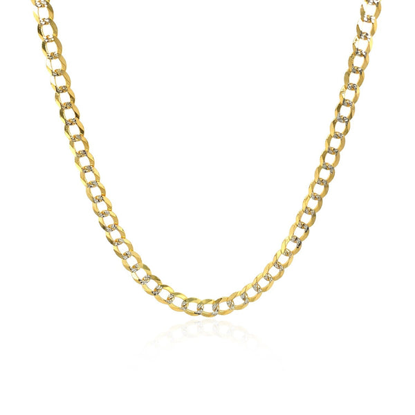 3.2 mm 14k Two Tone Gold Pave Curb Chain - Premium Chains - Just $941.99! Shop now at Pulse Designer Fashion