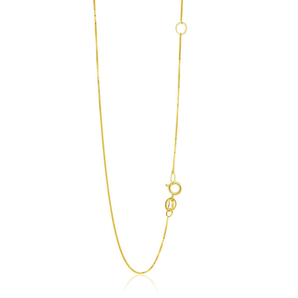 14k Yellow Gold Adjustable Box Chain 0.6mm - Premium Chains - Just $177.99! Shop now at Pulse Designer Fashion