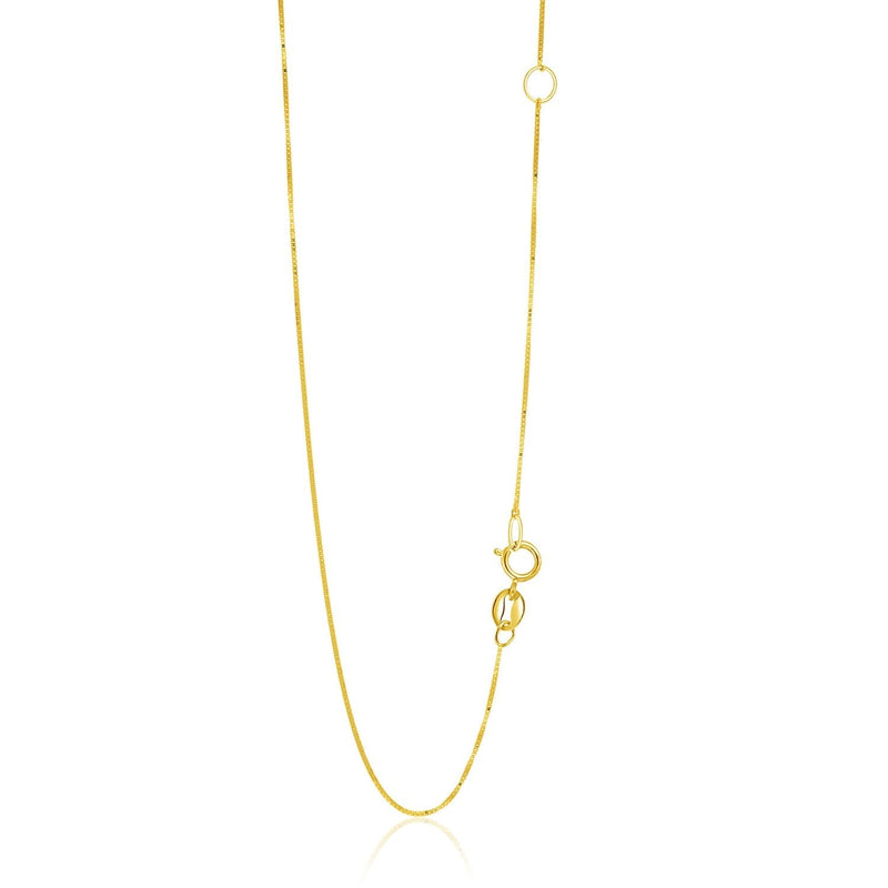 14k Yellow Gold Adjustable Box Chain 0.6mm - Premium Chains - Just $177.99! Shop now at Pulse Designer Fashion