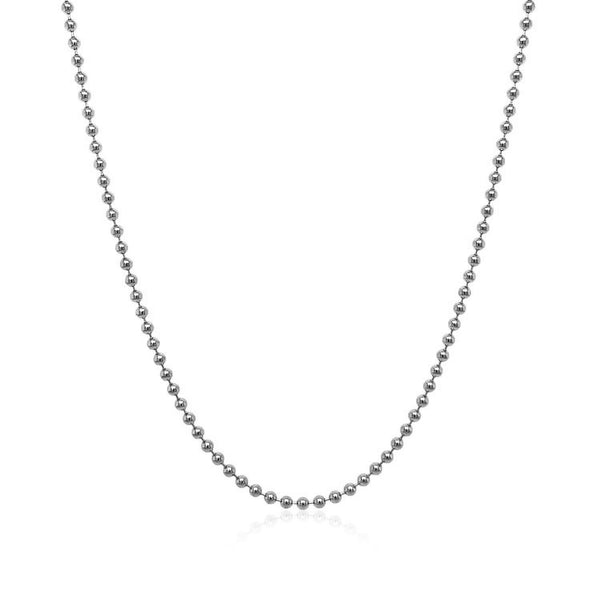 14k White Gold Bead Chain 1.5mm - Premium Chains - Just $551.99! Shop now at Pulse Designer Fashion