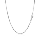 14k White Gold Bead Chain 1.5mm - Premium Chains - Just $551.99! Shop now at Pulse Designer Fashion