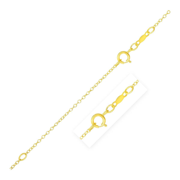 Extendable Cable Chain in 14k Yellow Gold (1.2mm) - Premium Chains - Just $203.99! Shop now at Pulse Designer Fashion