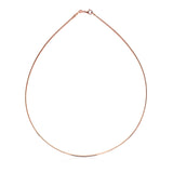 14k Rose Gold Necklace in a Round Omega Chain Style - Premium Necklaces - Just $1150.99! Shop now at Pulse Designer Fashion