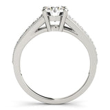 14k White Gold Antique Tapered Shank Diamond Engagement Ring (1 3/8 cttw) - Premium Rings - Just $7537.99! Shop now at Pulse Designer Fashion