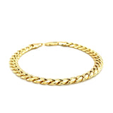 6.7mm 14k Yellow Gold Miami Cuban Semi Solid Bracelet - Premium Bracelets - Just $1939.99! Shop now at Pulse Designer Fashion