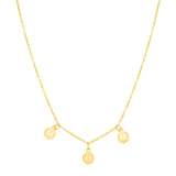 14k Yellow Gold Mom Necklace with Circle Drops - Premium Necklaces - Just $266.99! Shop now at Pulse Designer Fashion