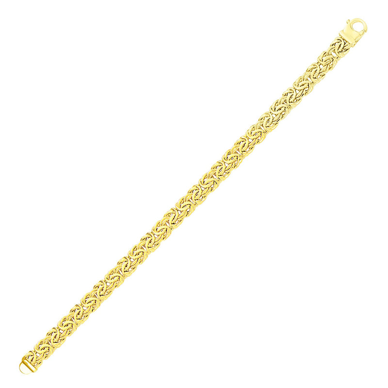 14k Yellow Gold Byzantine Style Chain Bracelet - Premium Bracelets - Just $1299.99! Shop now at Pulse Designer Fashion