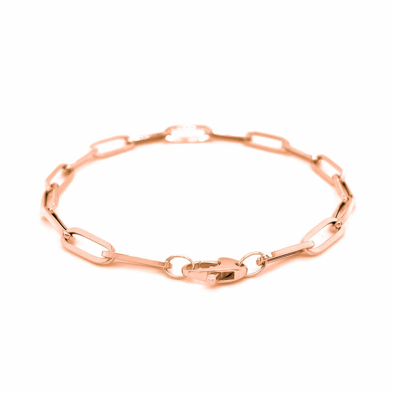 14K Rose Gold Bold Paperclip Chain Bracelet - Premium Bracelets - Just $418.99! Shop now at Pulse Designer Fashion