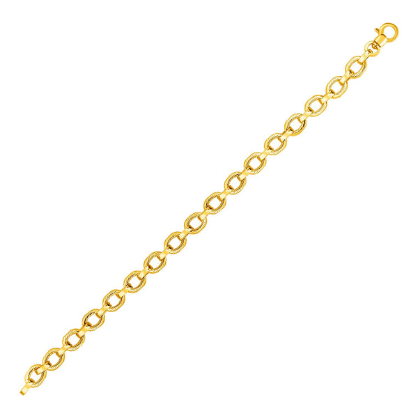 14k Yellow Gold Twisted Link Bracelet - Premium Bracelets - Just $1050.99! Shop now at Pulse Designer Fashion