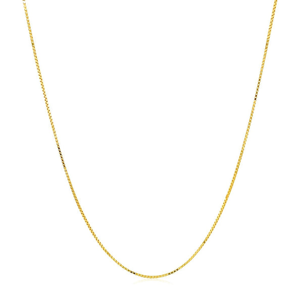 Double Extendable Box Chain in 14k Yellow Gold (0.6mm) - Premium Chains - Just $274.99! Shop now at Pulse Designer Fashion