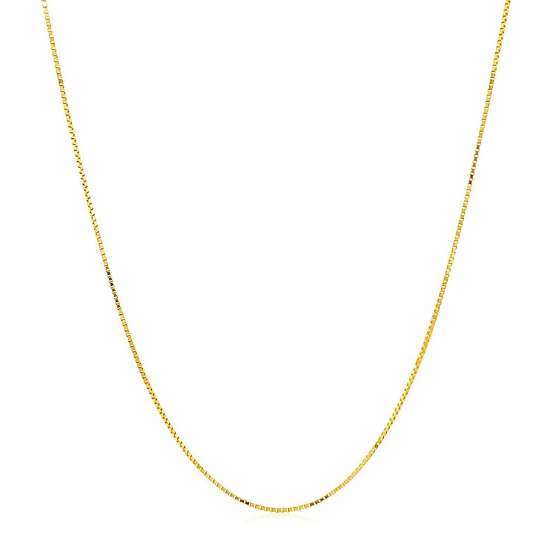 Double Extendable Box Chain in 14k Yellow Gold (0.6mm) - Premium Chains - Just $274.99! Shop now at Pulse Designer Fashion