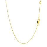 Double Extendable Box Chain in 14k Yellow Gold (0.6mm) - Premium Chains - Just $274.99! Shop now at Pulse Designer Fashion