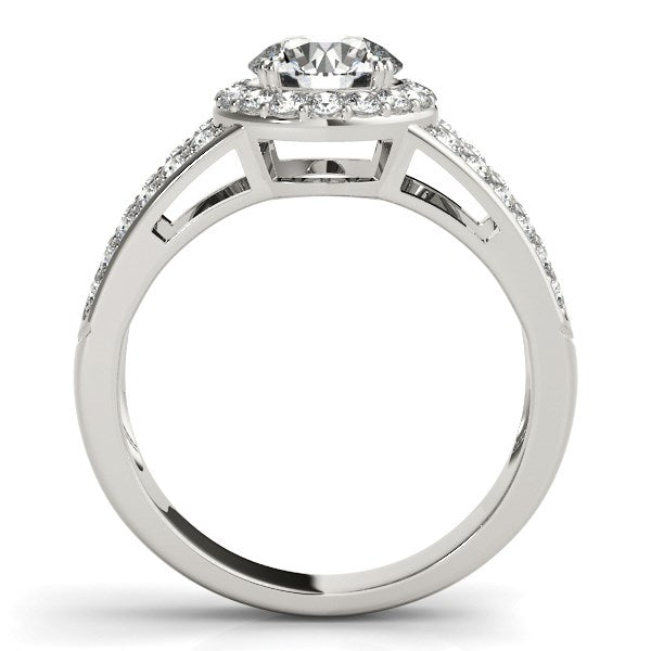 14k White Gold Round Split Shank Style Diamond Engagement Ring (1 1/2 cttw) - Premium Rings - Just $8102.99! Shop now at Pulse Designer Fashion