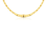 14K Yellow Gold Necklace with Graduated Greek Meander Motif Links - Premium Necklaces - Just $2185.99! Shop now at Pulse Designer Fashion