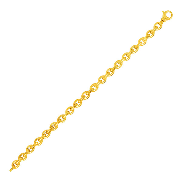 14k Yellow Gold Polished Oval Link Bracelet - Premium Bracelets - Just $1188.99! Shop now at Pulse Designer Fashion