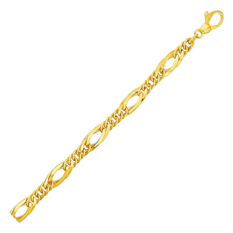 Twisted Oval Chain Bracelet in 14k Yellow Gold - Premium Bracelets - Just $1030.99! Shop now at Pulse Designer Fashion