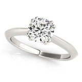 14k White Gold Double Prong Set Solitaire Diamond Engagement Ring (1 cttw) - Premium Rings - Just $6415.99! Shop now at Pulse Designer Fashion