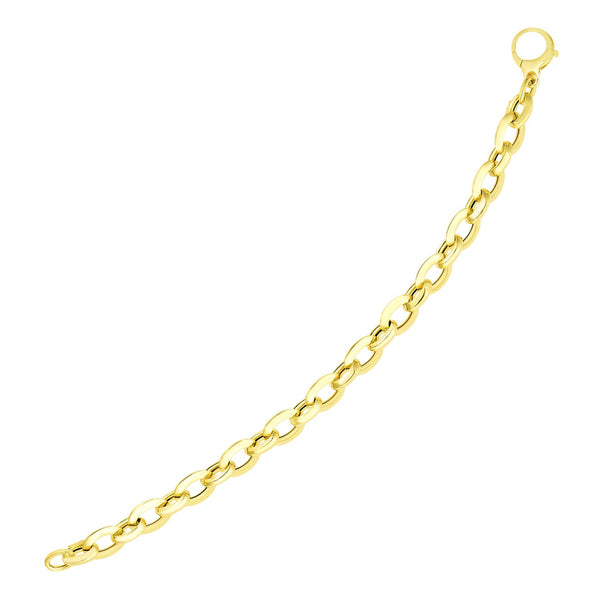 14k Yellow Gold Cable Chain Design Bracelet - Premium Bracelets - Just $1080.99! Shop now at Pulse Designer Fashion