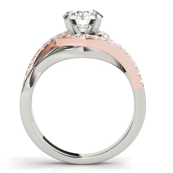 14k White And Rose Gold Bypass Diamond Engagement Ring (1 1/4 cttw) - Premium Rings - Just $7763.99! Shop now at Pulse Designer Fashion