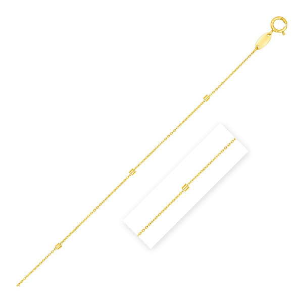 Bead Links Pendant Chain in 14k Yellow Gold (1.5mm) - Premium Chains - Just $196.99! Shop now at Pulse Designer Fashion