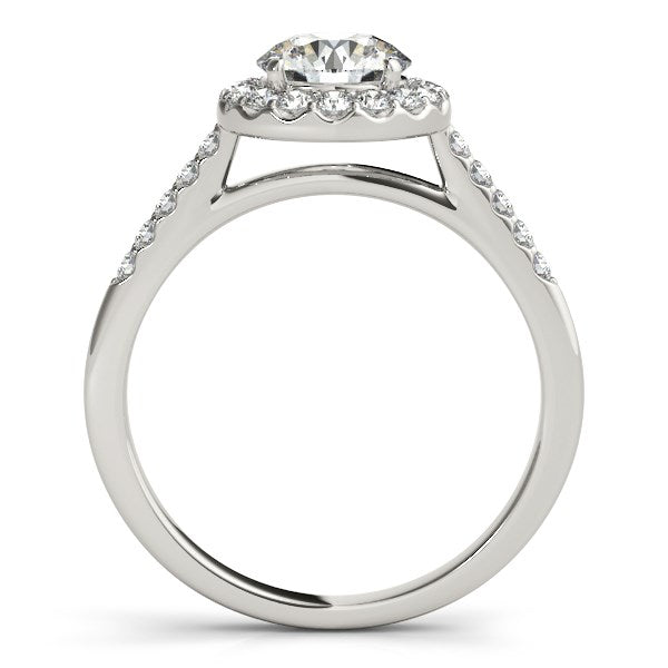 14k White Gold Halo Diamond Engagement Ring (1 3/8 cttw) - Premium Rings - Just $7312.99! Shop now at Pulse Designer Fashion