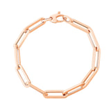 14K Rose Gold Extra Wide Paperclip Chain Bracelet - Premium Bracelets - Just $751.99! Shop now at Pulse Designer Fashion