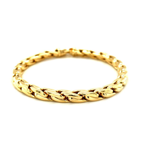 14k Yellow Gold 8 1/2 inch Mens Polished Narrow Rounded Link Bracelet - Premium Bracelets - Just $2445.99! Shop now at Pulse Designer Fashion