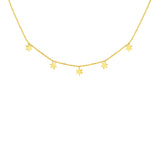 14k Yellow Gold Necklace with Six Pointed Stars - Premium Necklaces - Just $537.99! Shop now at Pulse Designer Fashion