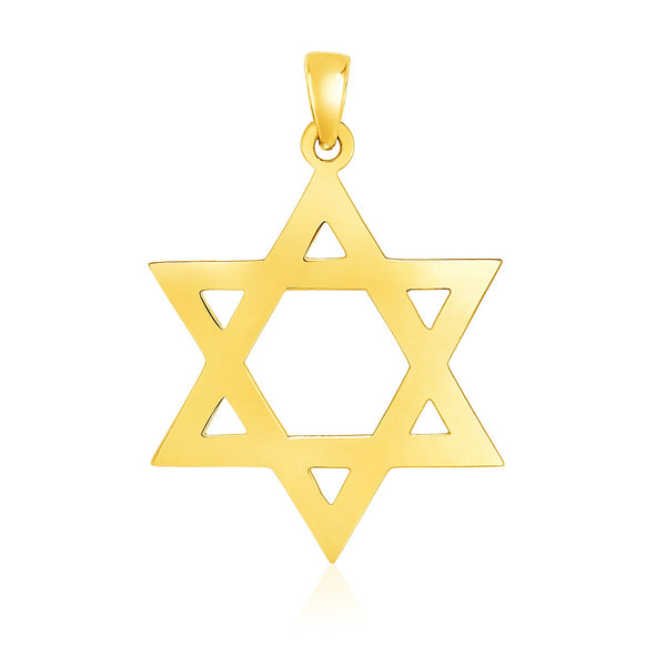 14k Yellow Gold Polished Star of David Pendant - Premium Pendants - Just $425.99! Shop now at Pulse Designer Fashion