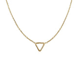 14k Yellow Gold Necklace with Petite Open Triangle Pendant - Premium Necklaces - Just $303.99! Shop now at Pulse Designer Fashion