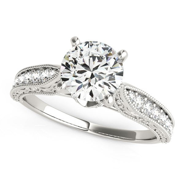 14k White Gold Antique Design Diamond Engagement Ring (1 5/8 cttw) - Premium Rings - Just $19076.99! Shop now at Pulse Designer Fashion