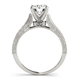 14k White Gold Antique Design Diamond Engagement Ring (1 5/8 cttw) - Premium Rings - Just $19076.99! Shop now at Pulse Designer Fashion